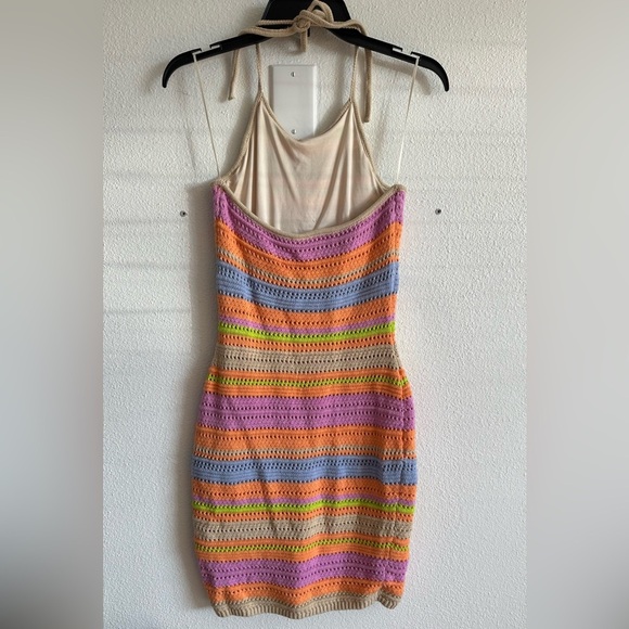 House Of Harlow 1960 halter crochet dress - Picture 3 of 4